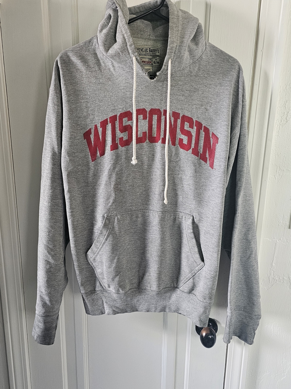 Steve & Barry's Gray Hoodie with Red WISCONSIN Arch